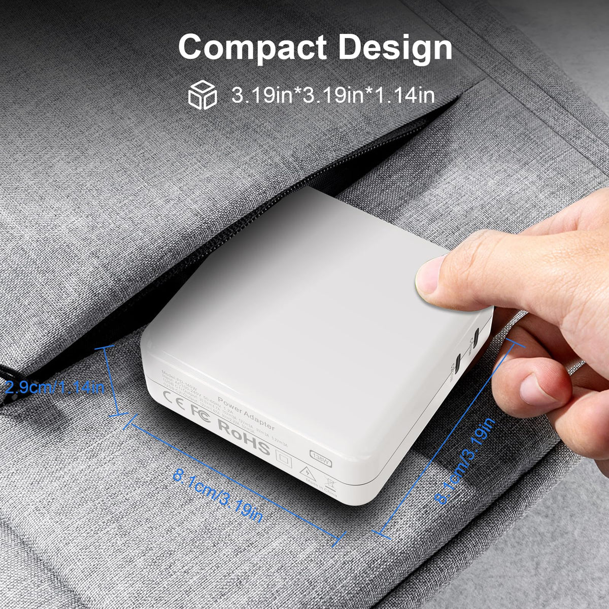 Djsanu charger compatible with MacBook and iPad devices for versatile setups.