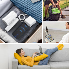 Djsanu charger with travel pouch showing easy packing and portability benefit