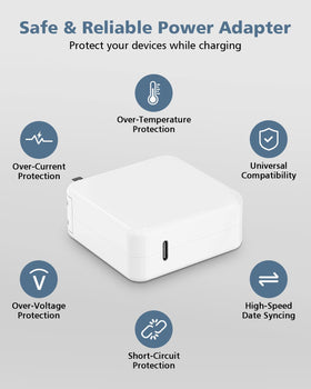 DJW 100W USB-C charger with USB-C cable for fast charging