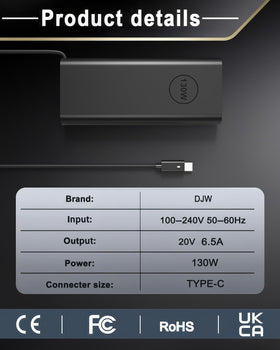 DJW close-up of USB-C connector highlighting secure fit and fast charging