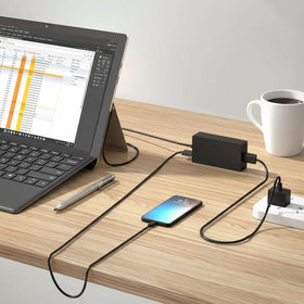 DJW 65W Surface Pro charger packaging included; simple setup and use.