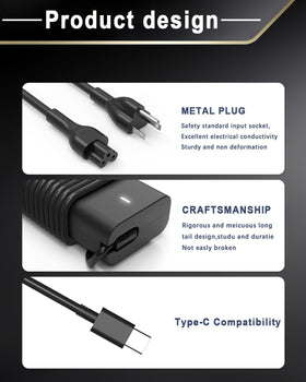 DJW 65W USB-C charger packaging, includes adapter and power cord.