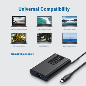 DJW 90W USB-C charger with long cables for comfortable desk-to-outlet reach
