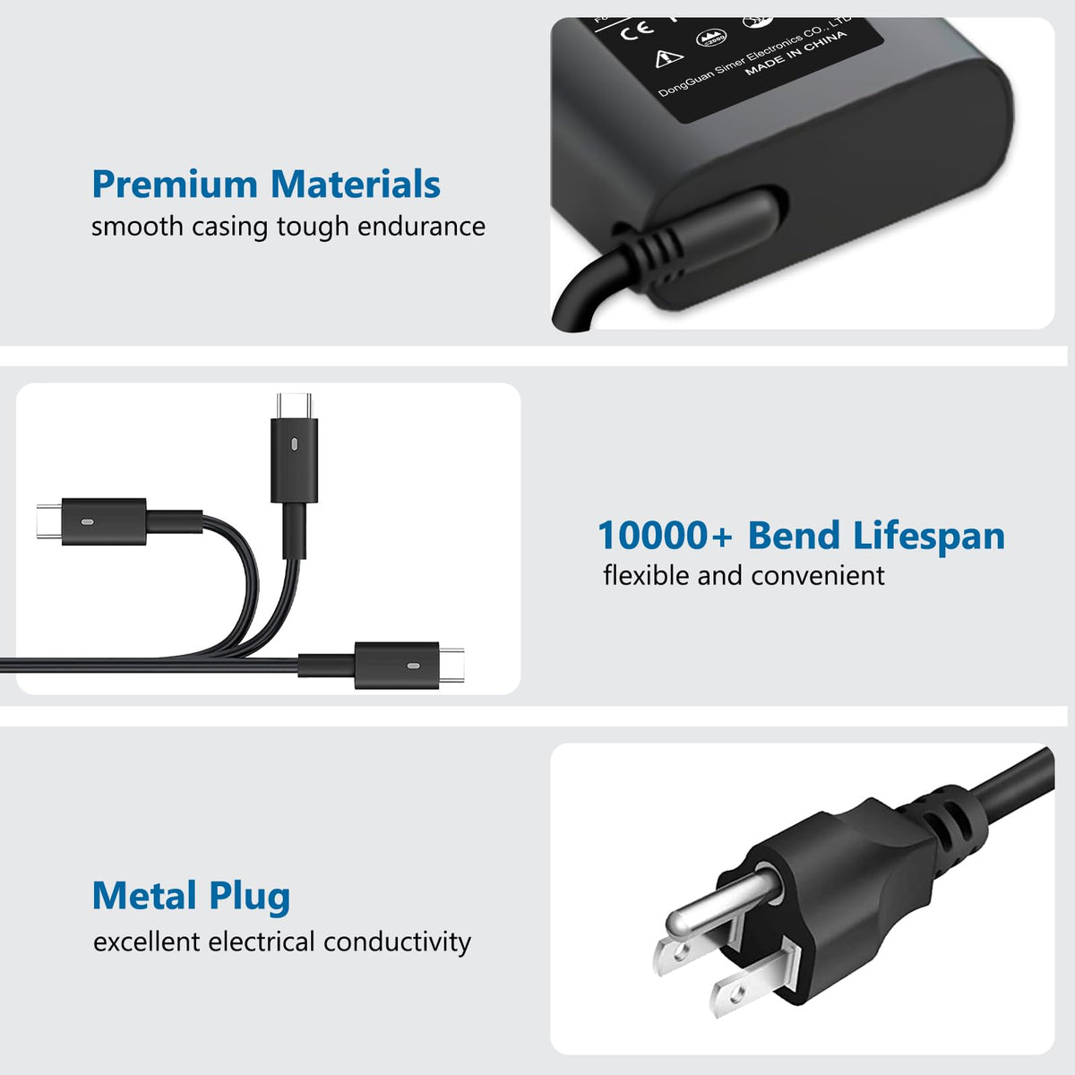 DJW 90W USB-C charger for Dell Latitude 5320 enables stable power on business trips