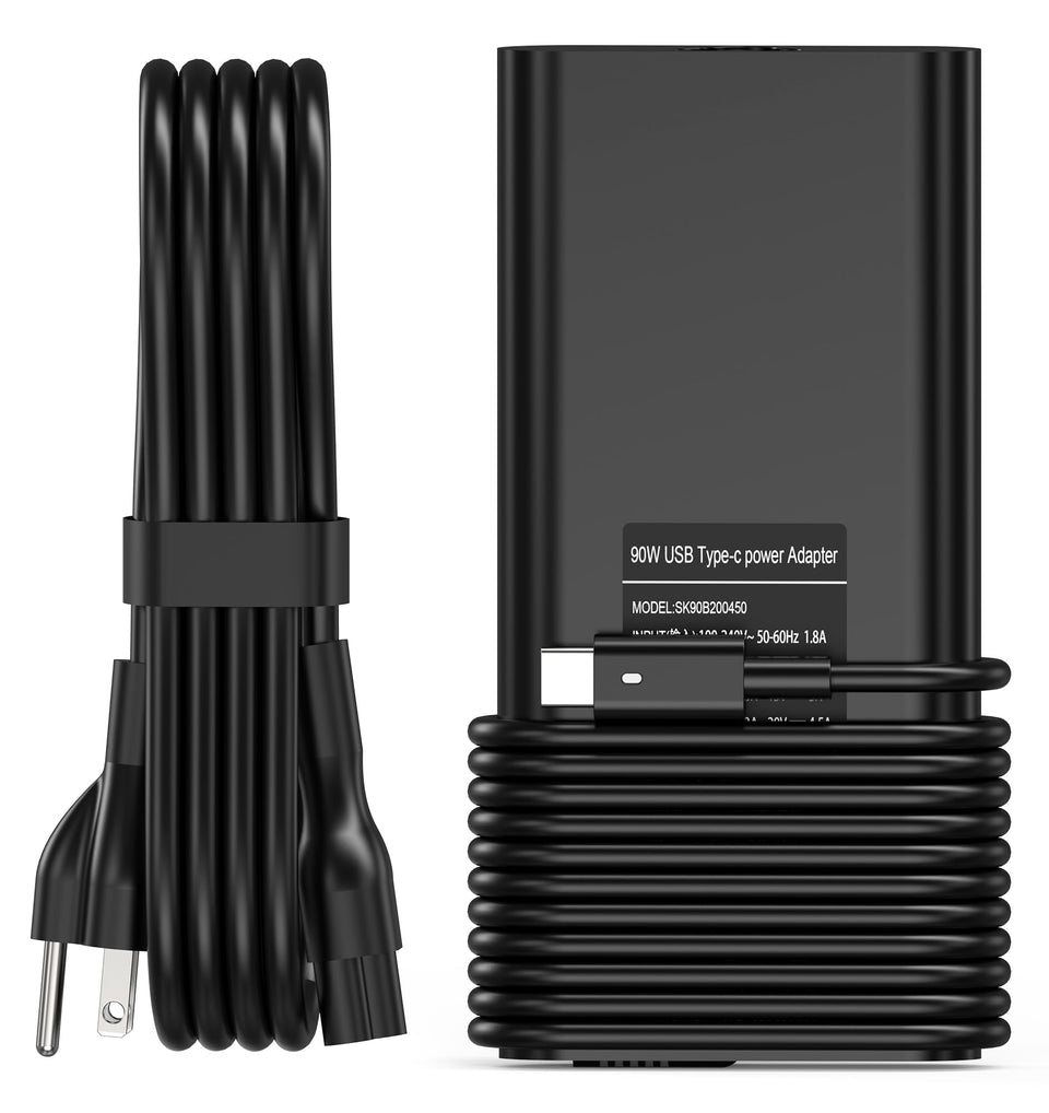 DJW 90W USB-C charger for Dell XPS 13-9500 provides fast, reliable charging