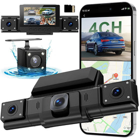 DKGEA 4-channel dash cam with 360° coverage captures all angles for safer drives.