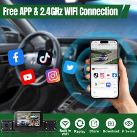 DKGEA dash cam G-Sensor locks important clips on impact.