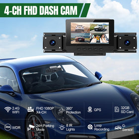 DKGEA dash cam with IPS screen delivers crisp live view and quick playback.