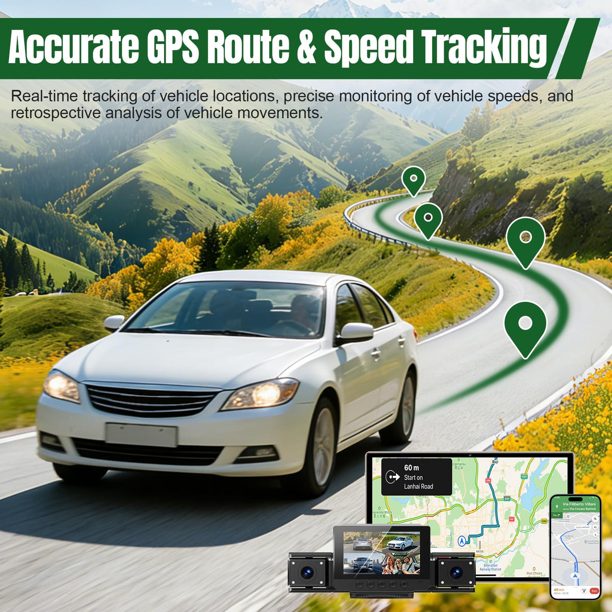 DKGEA night vision IR dash cam captures clearer footage in low light.