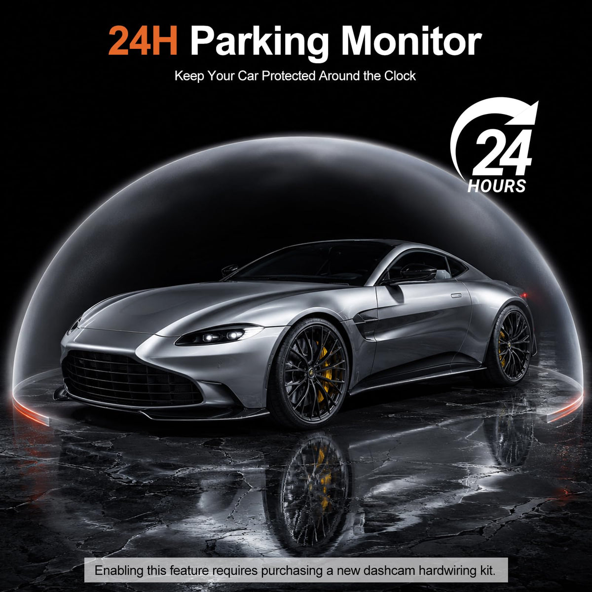 DKGEA Dash Cam infrared night vision enhances footage in low light.