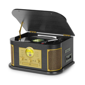 DLITIME all-in-one vinyl player with Bluetooth enables wireless listening anywhere