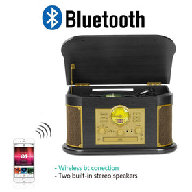 DLITIME all-in-one vinyl player cassette deck for analog nostalgia