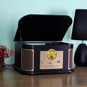 DLITIME all-in-one vinyl player RCA line-out for superior sound
