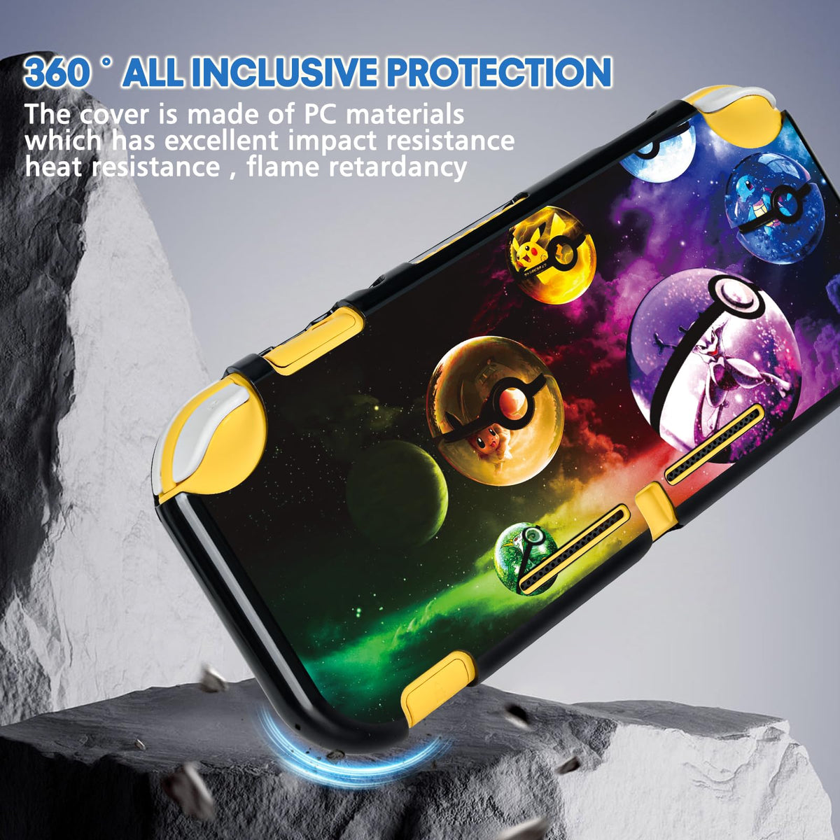 Back view of DLseego Switch Lite case highlighting snug fit