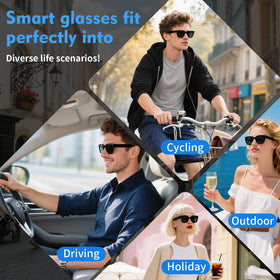 Dmcetu glasses in hand for size comparison and portable convenience