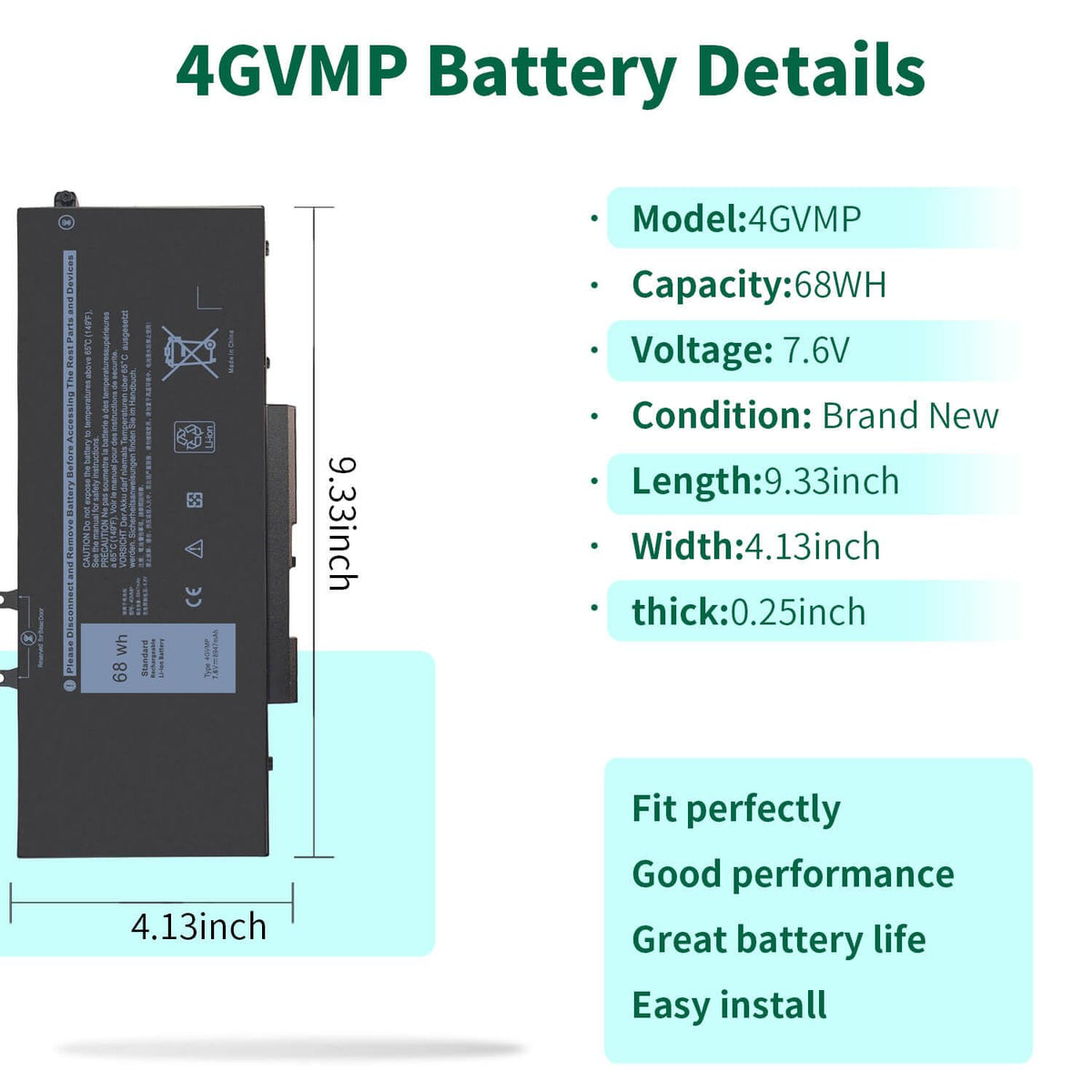 DMKAOLLK 4GVMP internal cell layout detail illustrating quality construction