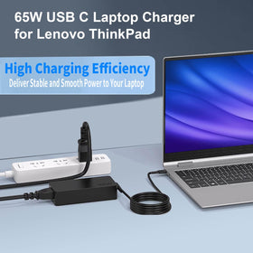 DMKAOLLK 65W USB-C charger with USB-C port for Lenovo laptops.
