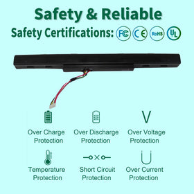 DMKAOLLK AS16A5K 2600mAh 4-cell battery delivers balanced power.