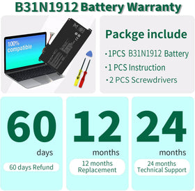 DMKAOLLK B31N1912 battery recharge cycle capable, supports long-term laptop use