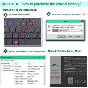 DMKAOLLK battery installed in Dell laptop demonstrating easy DIY replacement benefit