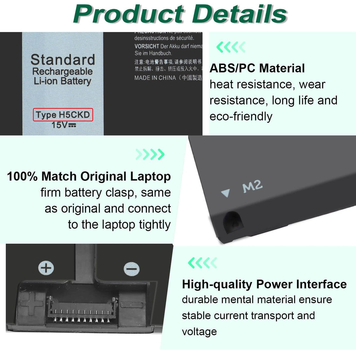 DMKAOLLK battery in a home office setting highlighting extended mobility
