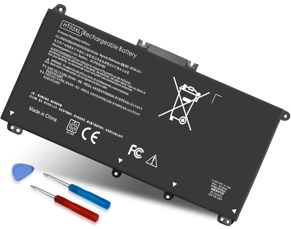 DMKAOLLK HT03XL front view showing battery shape and fit benefiting quick identification