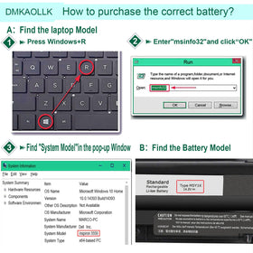 DMKAOLLK long-life 4-cell 40Wh battery for extended laptop use