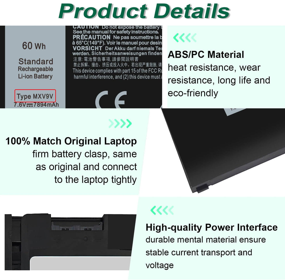DMKAOLLK MXV9V installed inside Dell laptop demonstrating easy replacement