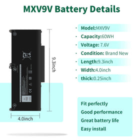 DMKAOLLK MXV9V label close-up showing specs for correct model identification