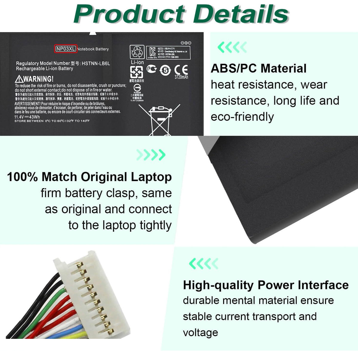 DMKAOLLK NP03XL installed in HP Envy X360 demonstrating restored laptop mobility