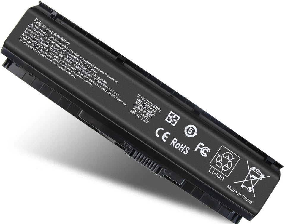 DMKAOLLK PA06 battery front view for HP Omen, dependable gameplay uptime