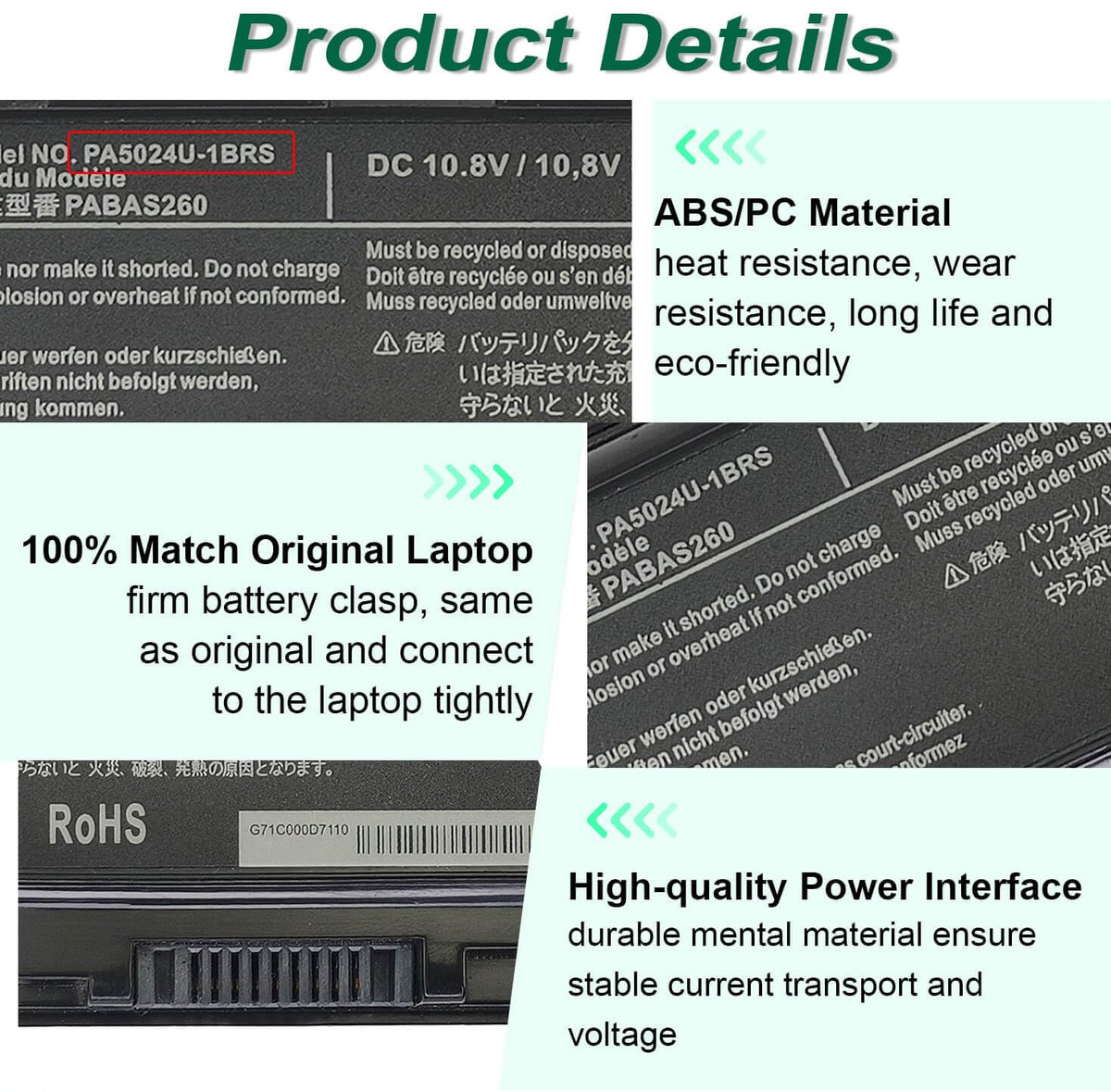 DMKAOLLK PA5024U-1BRS box packaging with product details.