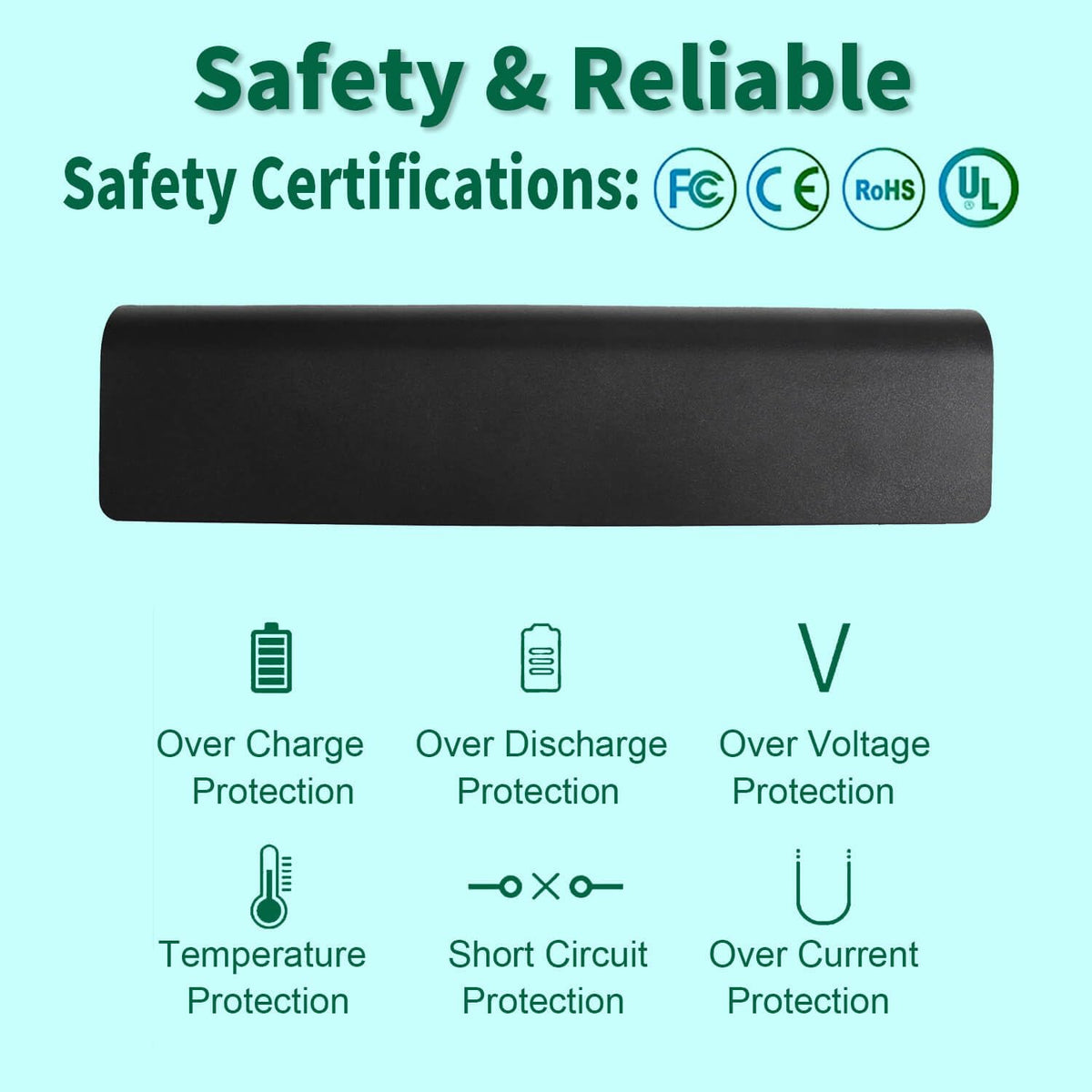DMKAOLLK PA5109U-1BRS battery label confirming model and certifications