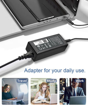 DMKAOLLK laid out box contents including cords and converter, ready-to-use