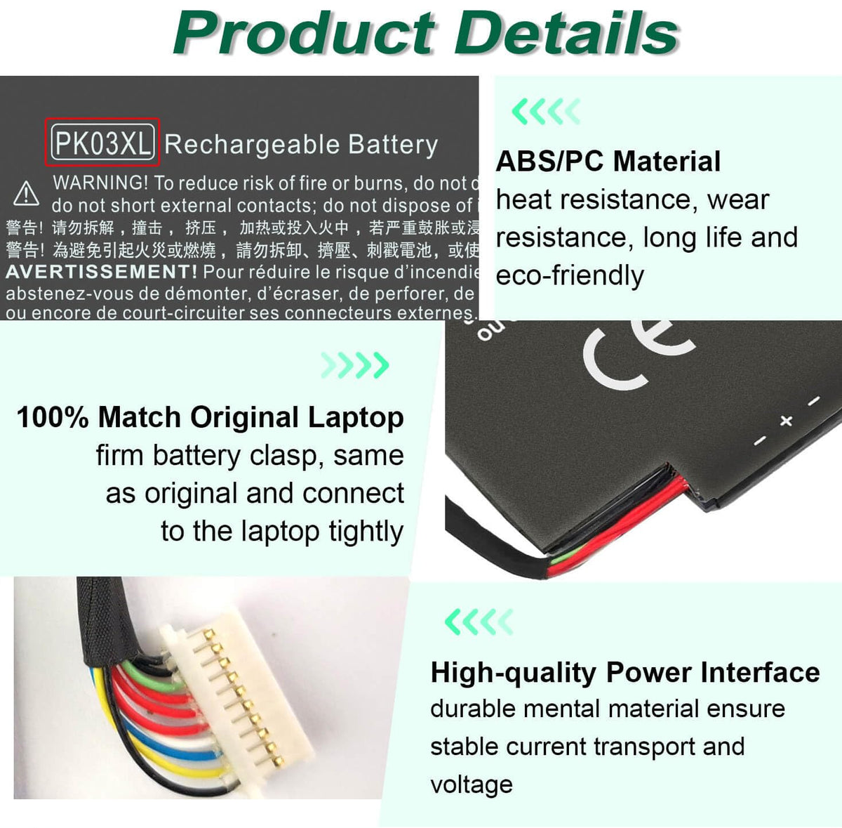 DMKAOLLK battery installed in HP Spectre x360 demonstrating plug-and-play convenience