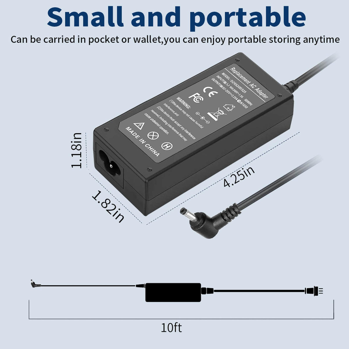 DMKAOLLK full-length power cable demonstrating flexibility and reach benefit