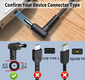 DMKAOLLK round-tip close-up displaying 4.0mm x 1.7mm plug for precise fit