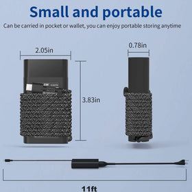 DMKAOLLK side profile highlighting thin adapter housing and travel-friendly form factor benefit