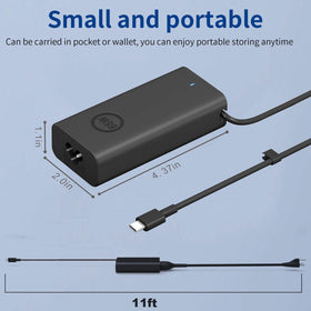 DMKAOLLK 11ft USB-C charger cable offers flexible desk-to-outlet reach.