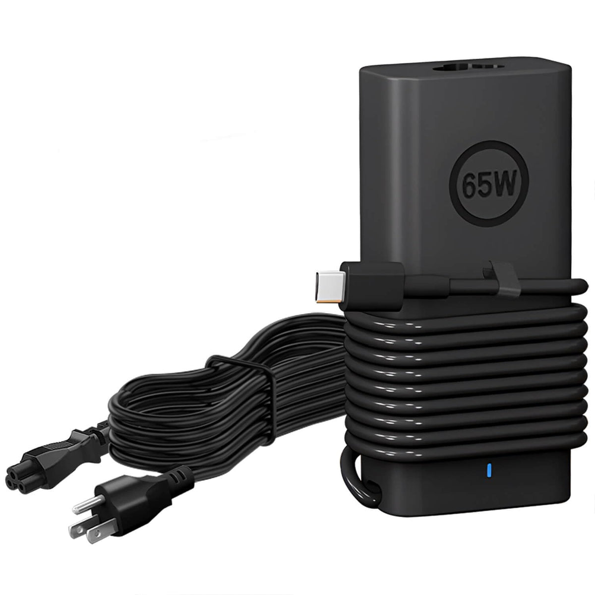 DMKAOLLK Slim 65W USB-C charger front view for portable daily use.