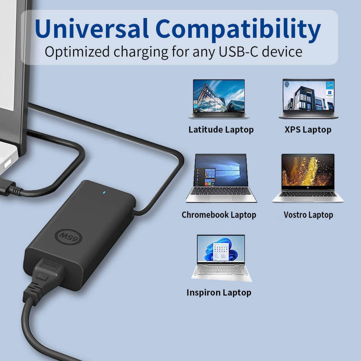 DMKAOLLK in-use with Dell Latitude demonstrates reliable charging.