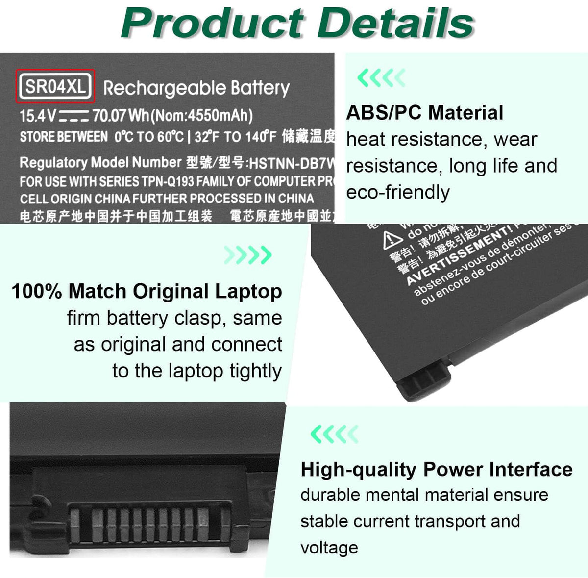 DMKAOLLK SR04XL includes screws and manual for easy replacement.