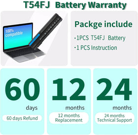 DMKAOLLK T54FJ 60Wh battery 6-cell design supporting reliable power