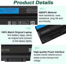 DMKAOLLK T54FJ 60Wh battery design for Dell compatibility overview