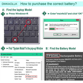 DMKAOLLK TF03XL battery, user manual included, guides quick installation.