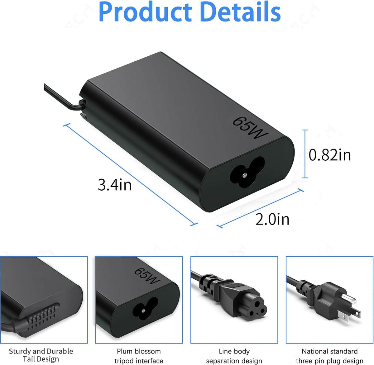 DMKAOLLK USB-C power delivery enables fast charging on Lenovo laptops.