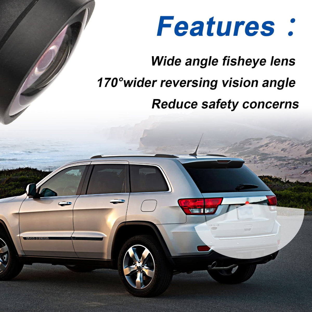 Dngbymx camera lens upgrade with wide-angle view expands visibility.