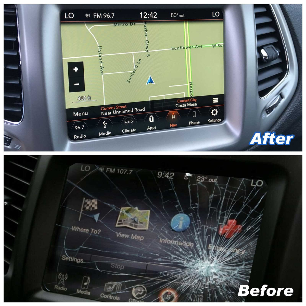 Dngbymx Dodge Durango dashboard upgrade supports reliable touch input on the go