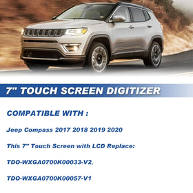 Dngbymx Jeep Compass screen replacement for 2017-2020 restores responsive navigation and crisp visuals.