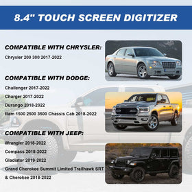 Dngbymx RAM 1500 8.4-inch Uconnect digitizer restores smooth navigation.